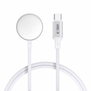TECH-PROTECT MC02 ULTRABOOST MAGNETIC CHARGER TYPE-C CABLE 100CM APPLE WATCH WHITE