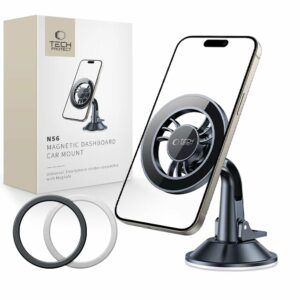 DRŽÁK TELEFONU DO AUTA TECH-PROTECT N56 MAGNETIC MAGSAFE DASHBOARD SHRT CAR MOUNT BLACK