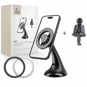 DRŽÁK TELEFONU DO AUTA TECH-PROTECT N56 MAGNETIC MAGSAFE DASHBOARD UNRG & VENT CAR MOUNT BLACK