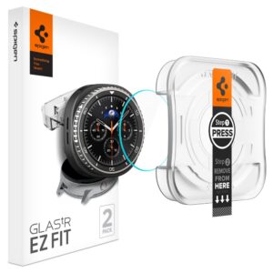 TVRZENÉ SKLO SPIGEN GLAS.TR ”EZ-FIT” 2-PACK GALAXY WATCH 8 CLASSIC (46 MM) CLEAR