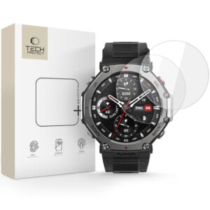 TVRZENÉ SKLO TECH-PROTECT GLASS FIT+ 2-PACK AMAZFIT T-REX 3 PRO 48MM CLEAR