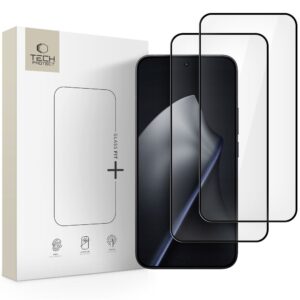 TVRZENÉ SKLO TECH-PROTECT GLASS FIT+ 2-PACK XIAOMI 15T / 15T PRO BLACK