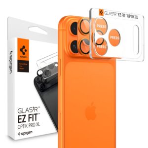 OCHRANA FOTOAPARÁTU SPIGEN OPTIK PRO XL GLAS.TR ”EZ FIT” CAMERA PROTECTOR IPHONE 17 PRO ORANGE