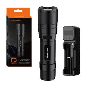 Svítilna Superfire F3-L2 – 570 lm, 260 m, 5 režimů, funkce zoom