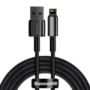 Baseus Tungsten Gold USB kabel pro iPhone 2,4A 2 m (černý)