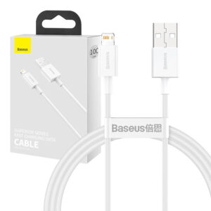 Kabel Baseus Superior Series USB na Lightning, 2,4 A, 1 m (bílý)