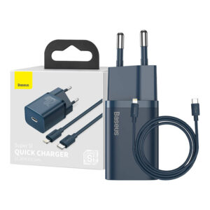 Baseus Super Si Quick Charger 1C 20W rychlá nabíječka s kabelem USB‑C pro Lightning 1 m (modrá)