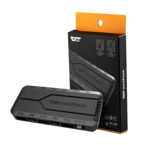 Ovládací box ventilátoru pro počítač Darkflash RC2 RGB PWM + dálkový ovladač (černý)