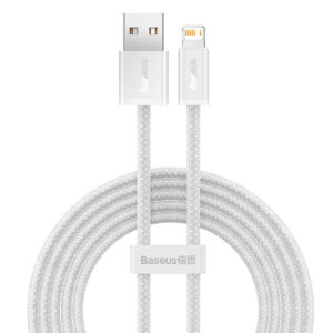 Baseus Dynamický kabel USB na Lightning, 2,4 A, 2 m (bílý)
