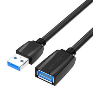 Prodlužovací kabel USB 3.0, samec USB na samici USB, Vention 3 m (černý)