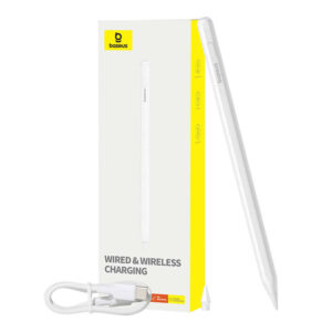 Aktivní stylus Baseus Smooth Writing Series s bezdrátovým i kabelovým nabíjením (bílý)
