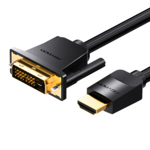 Kabel HDMI na DVI (24+1) Vention ABFBI 3 m, 4K 60 Hz / 1080p 60 Hz (černý)