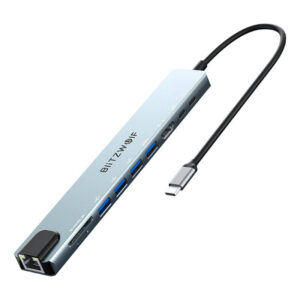 Dokovací stanice Blitzwolf BW-TH5 10 v 1 USB-C (stříbrná)