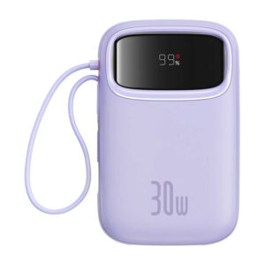 Baseus QPow 2 10000mAh 30W powerbanka 2× USB-C (fialová)