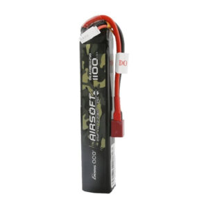 LiPo Gens Ace 25C 1100mAh 3S1P 11,1V baterie pro airsoftovou zbraň s T‑zástrčkou