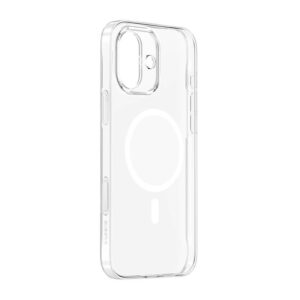 Magnetické pouzdro na telefon Baseus iP16 TouchButton (průhledné)