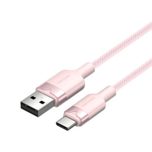 Kabel USB 2.0 A na USB-C 3A Vention CTNPH 2M (růžový)