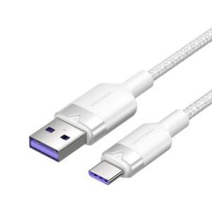 Kabel USB 2.0 A na USB-C 6A Vention CTOWH 2M (bílý)