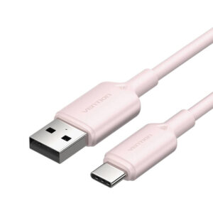 Kabel USB 2.0 A na USB-C 3A Vention CTQPH 2M (růžový)