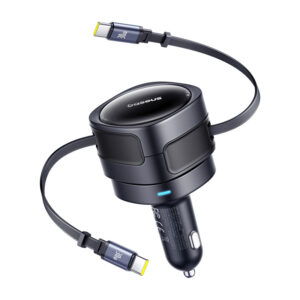 Autonabíječka Baseus Enjoyment Max s kabely USB-C+USB-C 60 W černá