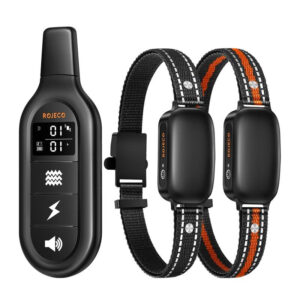 RojecoPD521 1000m výcvikový obojek pro psy s 2 obojky (černý)