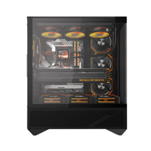 Počítačová skříň Darkflash DY460 (černá) + 4 ventilátory ARGB