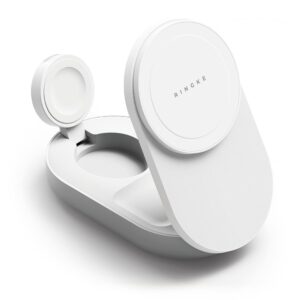 RINGKE QI2.2 25W 3IN1 MAGNETIC MAGSAFE WIRELESS FOLDING CHARGER WHITE