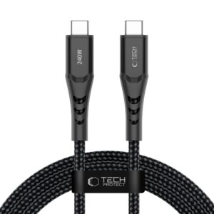 TECH-PROTECT UB11T ULTRABOOST TYPE-C CABLE PD 240W / QC3.0 200CM BLACK